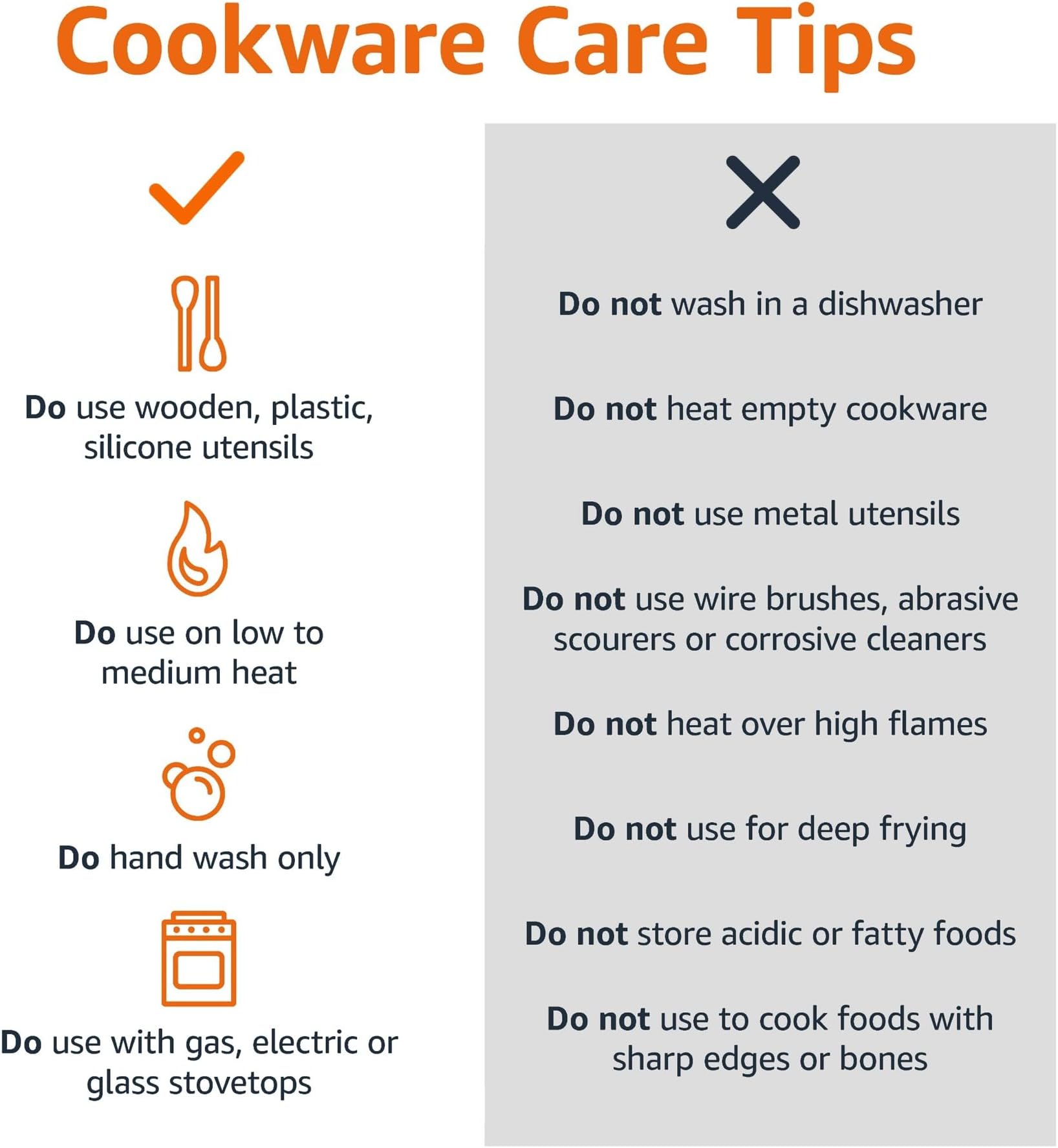 Amazon Basics 8-Piece Non-Stick Cookware Set, Black