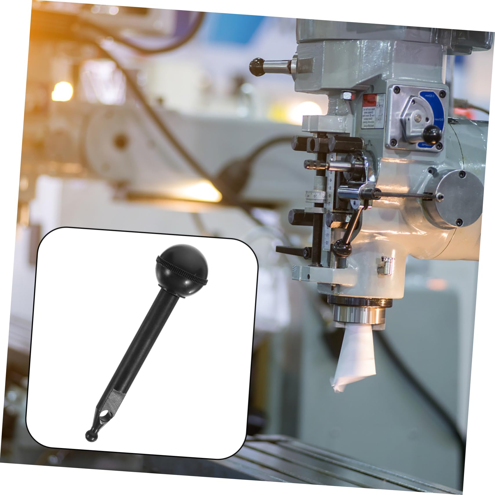 BESTonZON Universal Lathe Crank Handle Replacement for Milling Machine Precision Machined Easy Install Threaded Stem Handle Grip Fit for Woodworking Cnc Lathe