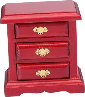 TOYANDONA Cômoda Para Casa De Bonecas Decorações Para Casa Decorações Para Vasos De Flores Cômoda De Madeira Maciça Armários De Cozinha Em Miniatura Móveis De Madeira Miniture Armário De