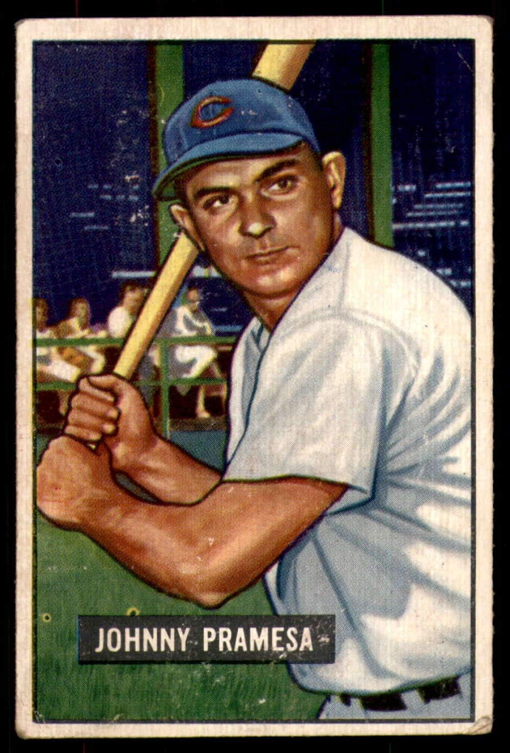 1951 Bowman # 324 John Pramesa Cincinnati Reds (Baseball Card) Dean's Cards 5 - EX Reds