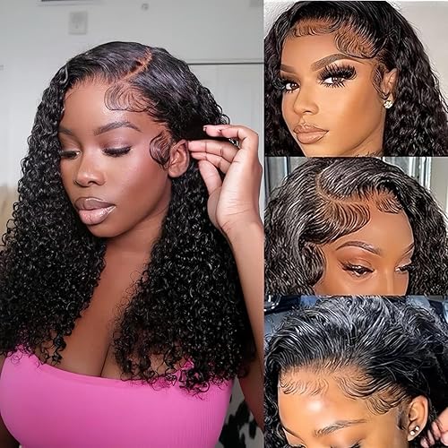 Miniatura 7 de Wear and Go - Pelucas de cabello humano sin pegamento, precortadas previamente cortadas, pelucas con cierre de encaje HD, densidad del 180%, cabello