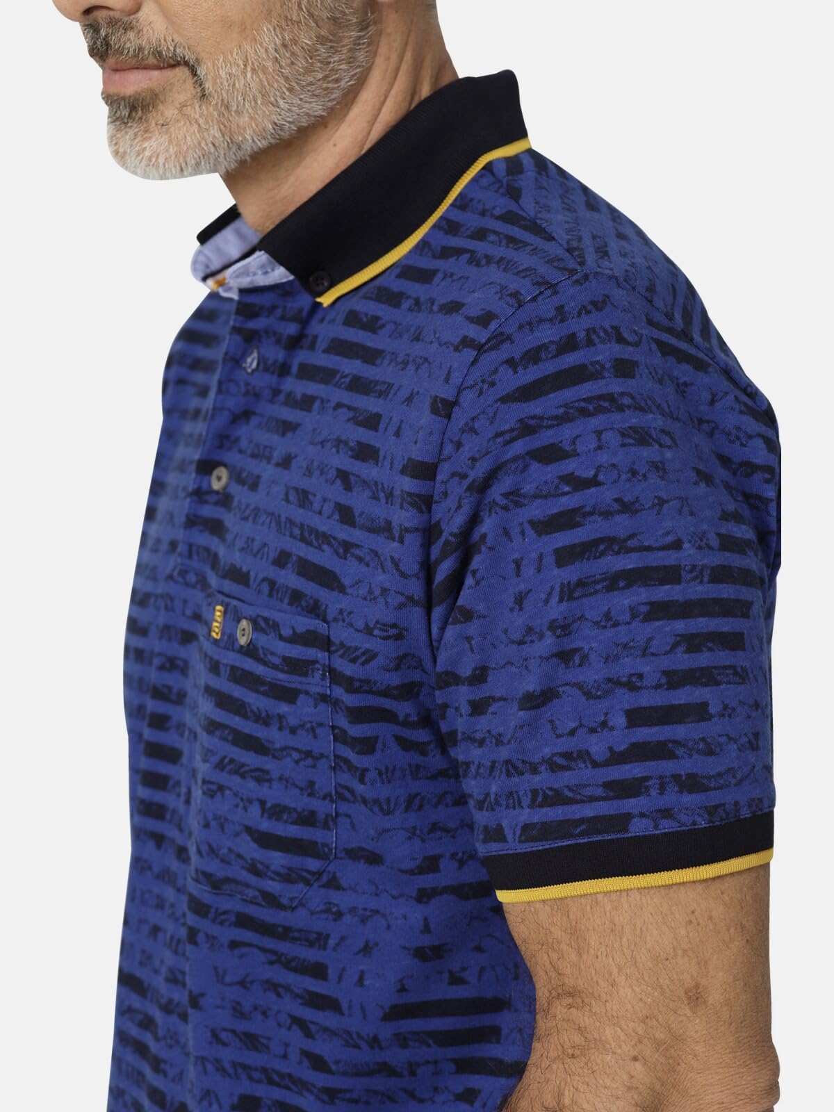 BABISTA Herren Poloshirt Fiorezza | gestreift, mit Polo-Kragen, Männer Freizeit-Shirt mit Streifen, aus 100% Baumwolle, gemustertes Blau, bis Gr. XL