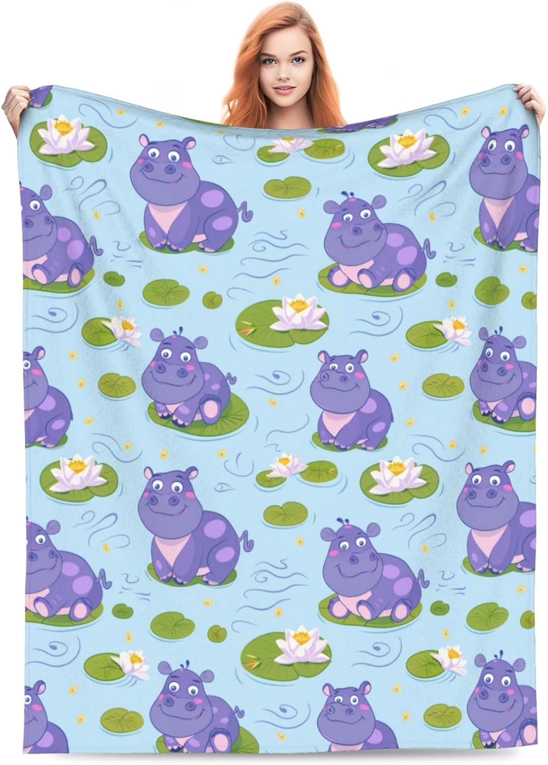 Mallard Ducks Blanket Gifts for Women Men Adults Duck Lovers, Wildlife Plush Fleece Throw Blankets, Cozy Soft Warm Bedding Decor for Sofa Living Room Travel 60"x80"