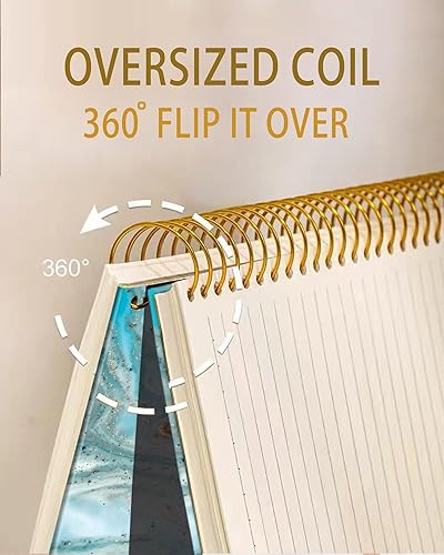 Miniatura 3 de iampanda Cuaderno con espiral, encuadernación de doble alambre fuerte a la moda con papel de primera calidad para niñas y mujeres, 60 hojas A5 con