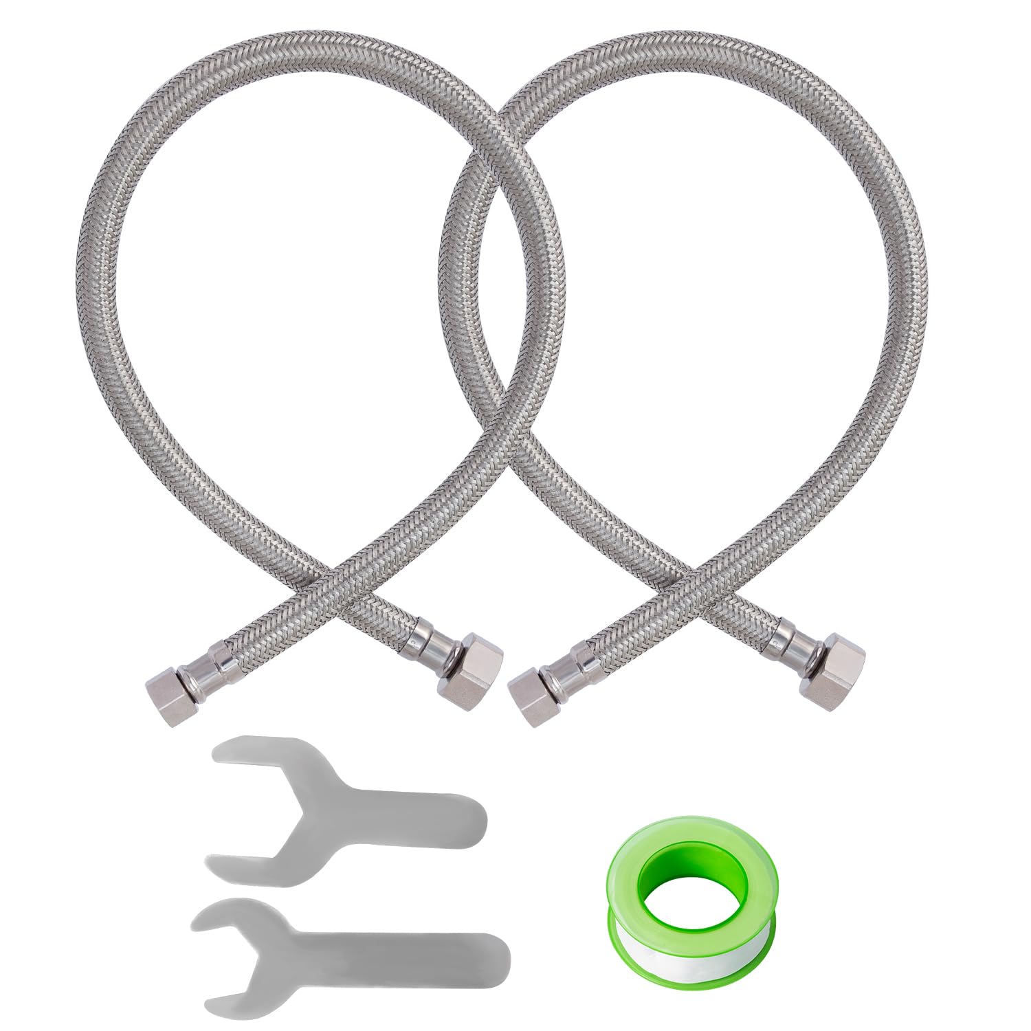 SUNGATOR 16 Inch Faucet Supply Lines (2 Pack)