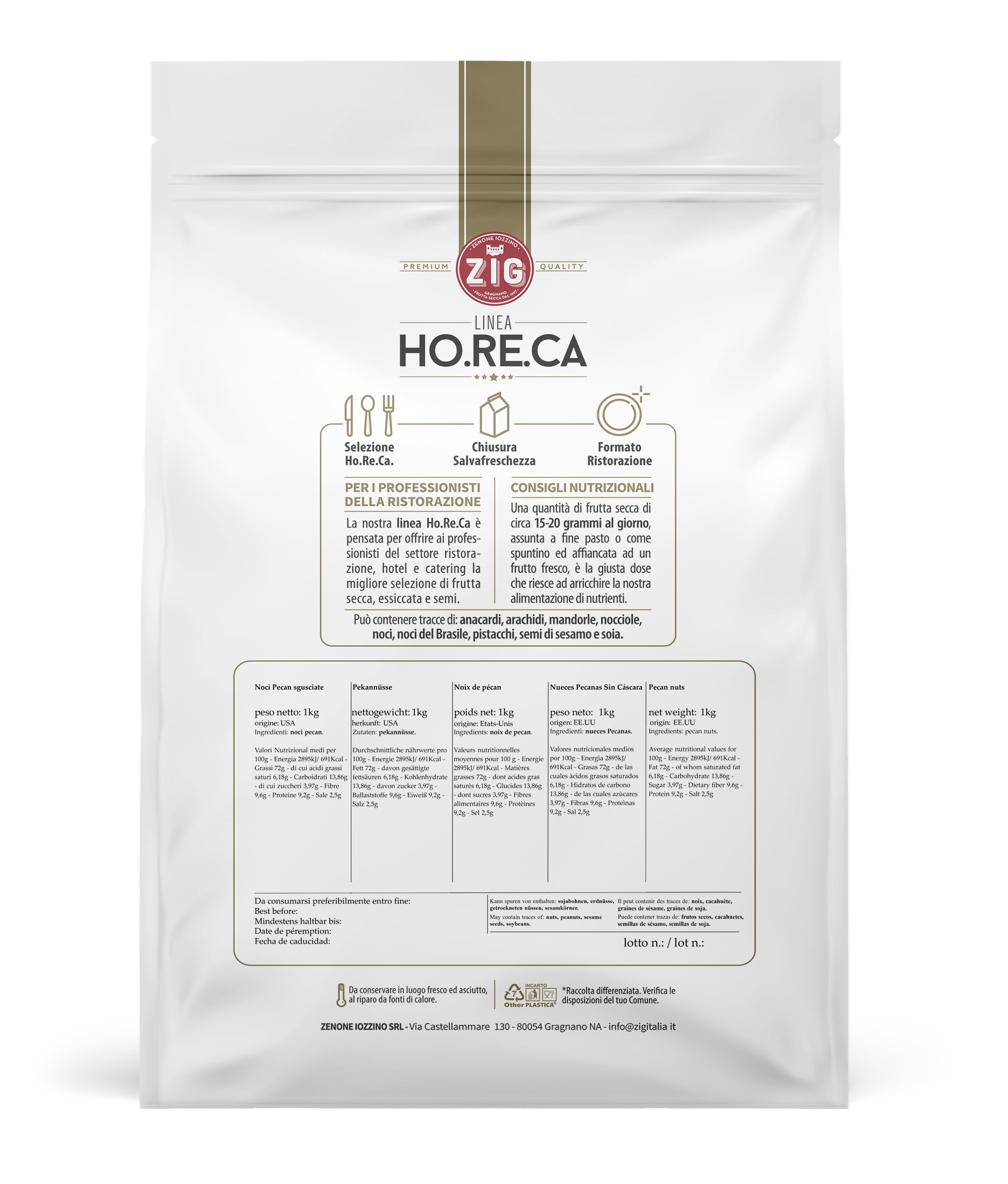 ZIG - HORECA - Noci Pecan sgusciate crude 1 Kg