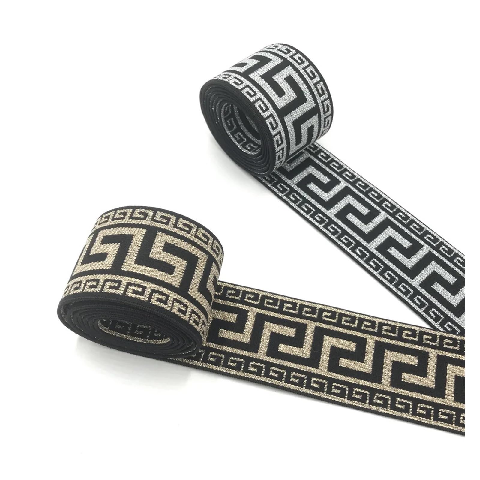 2 m/partia 27/40mm serce gwiazda lampart brokat srebrne opaski elastyczne żakardowa elastyczna wstążka do spodni odzieżowych DIY akcesoria krawieckie(Heart gold,27mm 10Meter)