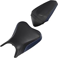 Vista 14 de TCT-MOTORPARTS Cojín de asiento de conductor y pasajero para Kawasaki Ninja 400 2018-2024 Z400 2019-2024 (negro #5)