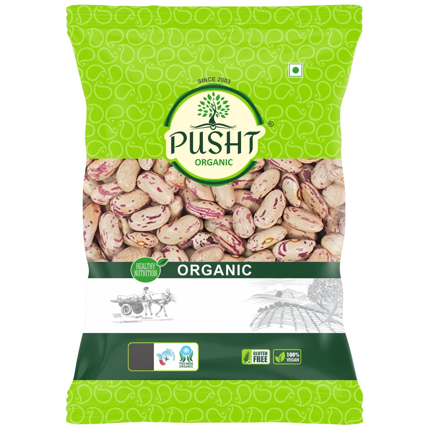 Pusht Organic Rajma Chitra (Kidney Beans) - 1Kg, Unpolished, Pesticide & Gluten Free (B08FTGKF47) Amazon Price History, Amazon Price Tracker