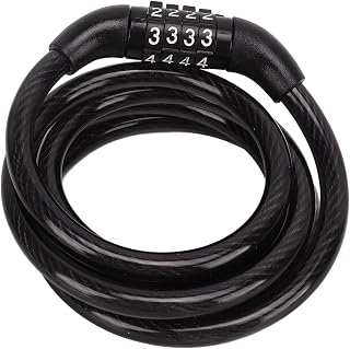Alomejor Bike Lock, Lock for Bike Locks Combinations Resettable Bike Lock Cable Bike Lock for Scooter Motorcycle Door Gate Fence