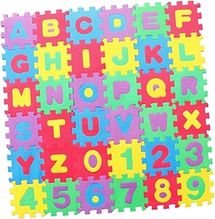 ibasenice Tapete De Quebra-Cabeça De 36 Peças Para Bebês Tapete De Plástico Para Bebês Tapete De Quebra-Cabeça Abc Quebra-Cabeça De Intertravamento Quebra-Cabeça De Número De Espuma