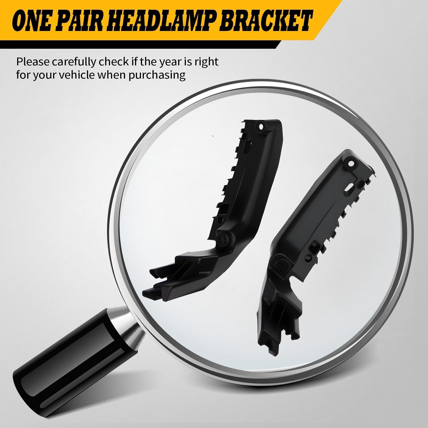 Front Bumper Headlight Support Brackets 1 Pair Compatible with 2014-2016 Grand Cherokee Bumper Brackets 68223469AA 68223470AA