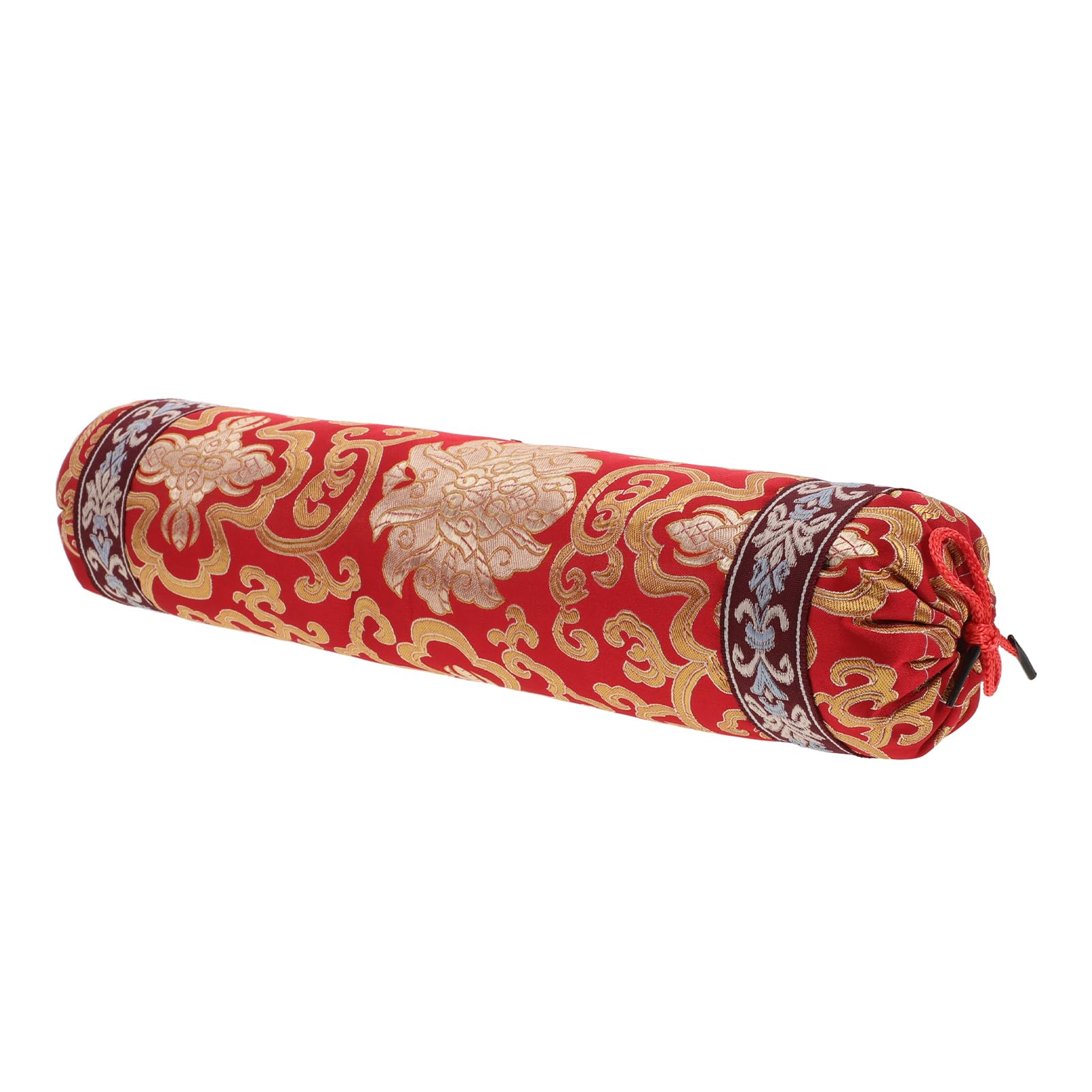Coussin soutien lombaire brocart rouge contre le mal de dos
