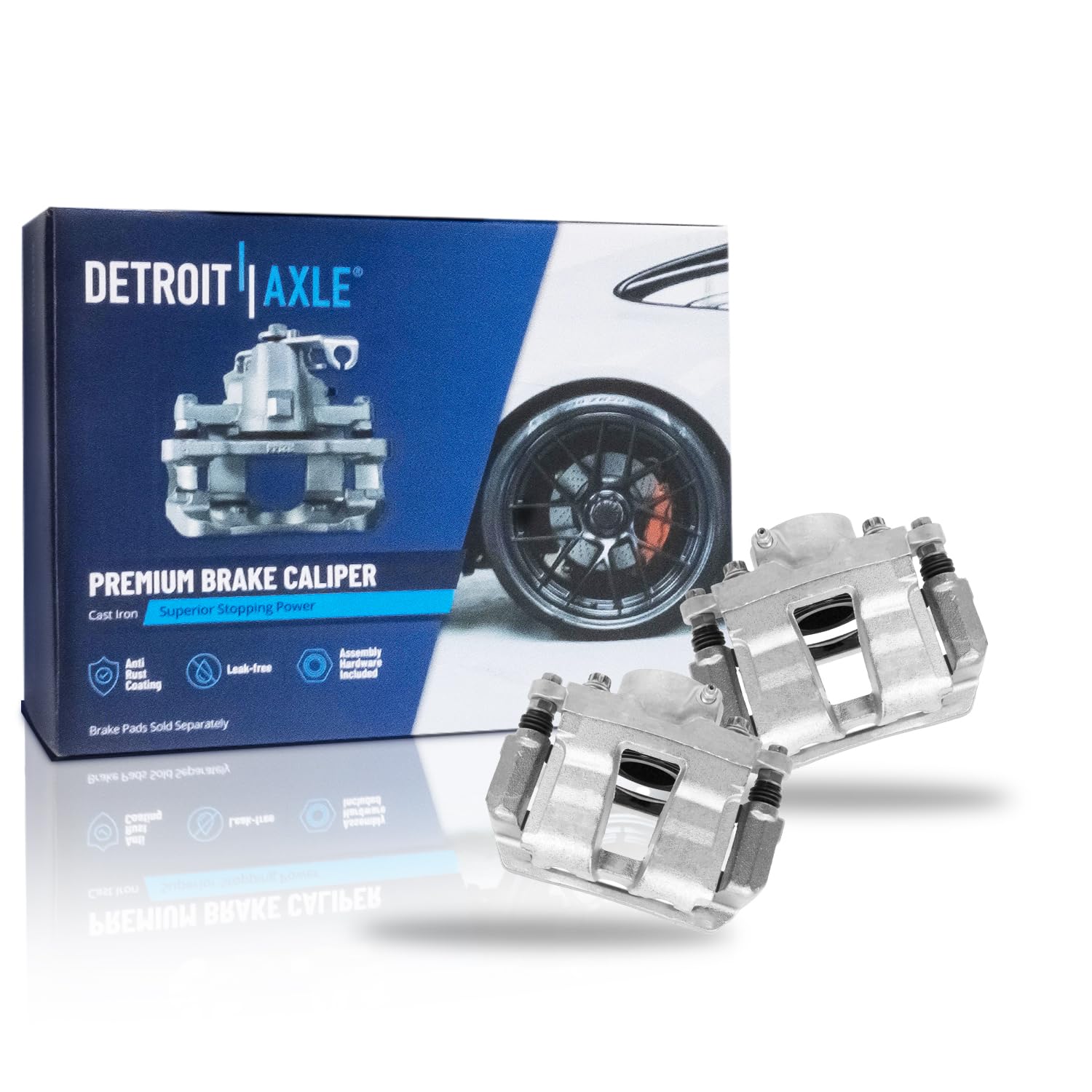 Detroit Axle - Front Brake Calipers w/Brackets for 11-14 Hyundai Sonata GAS