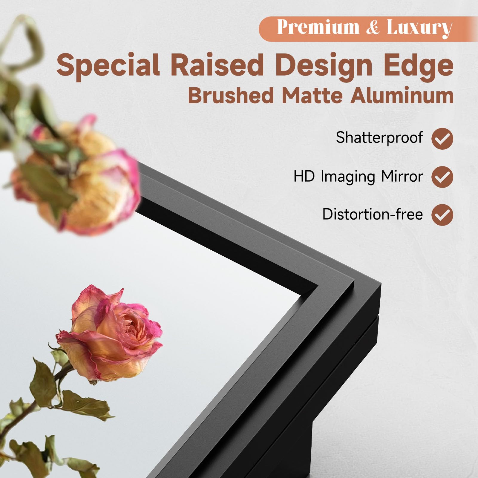 BOHMIROO 24x30 Inch Medicine Cabinet Mirror Black Bathroom Cabinet with Vanity Mirror Recessed Medicine Cabinet Surface Mount Matte Aluminum Vanity Mirror with Storage Cabinet