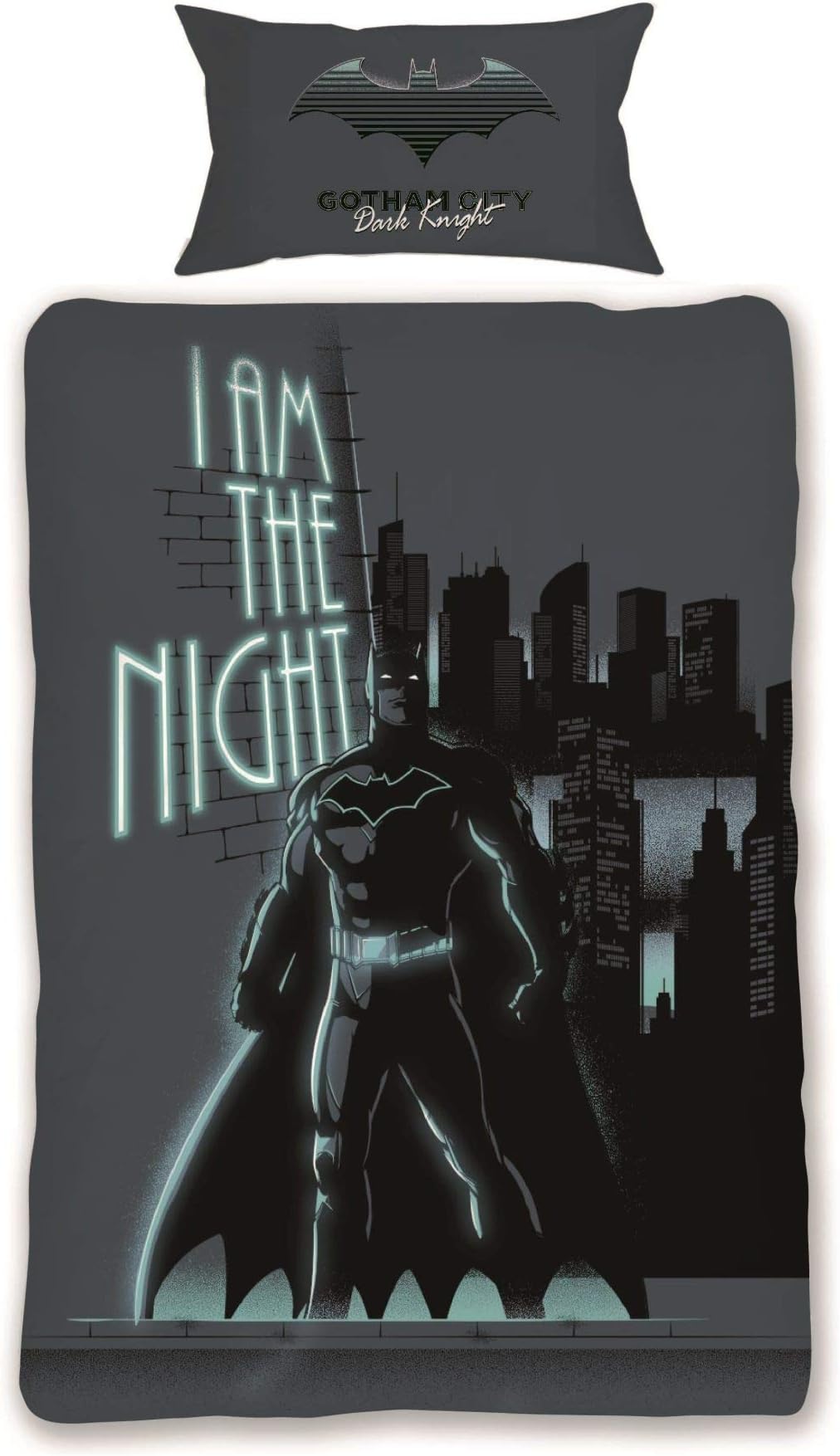 DC Comics Character World Batman DC Shadow Single Panel Duvet Set