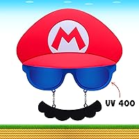 Vista 12 de Sun-Staches Gafas de sol oficiales de Super Mario Mario Luigi Peach Bowser Yoshi Wario o Waluigi accesorio de disfraz Se adapta a la mayoría