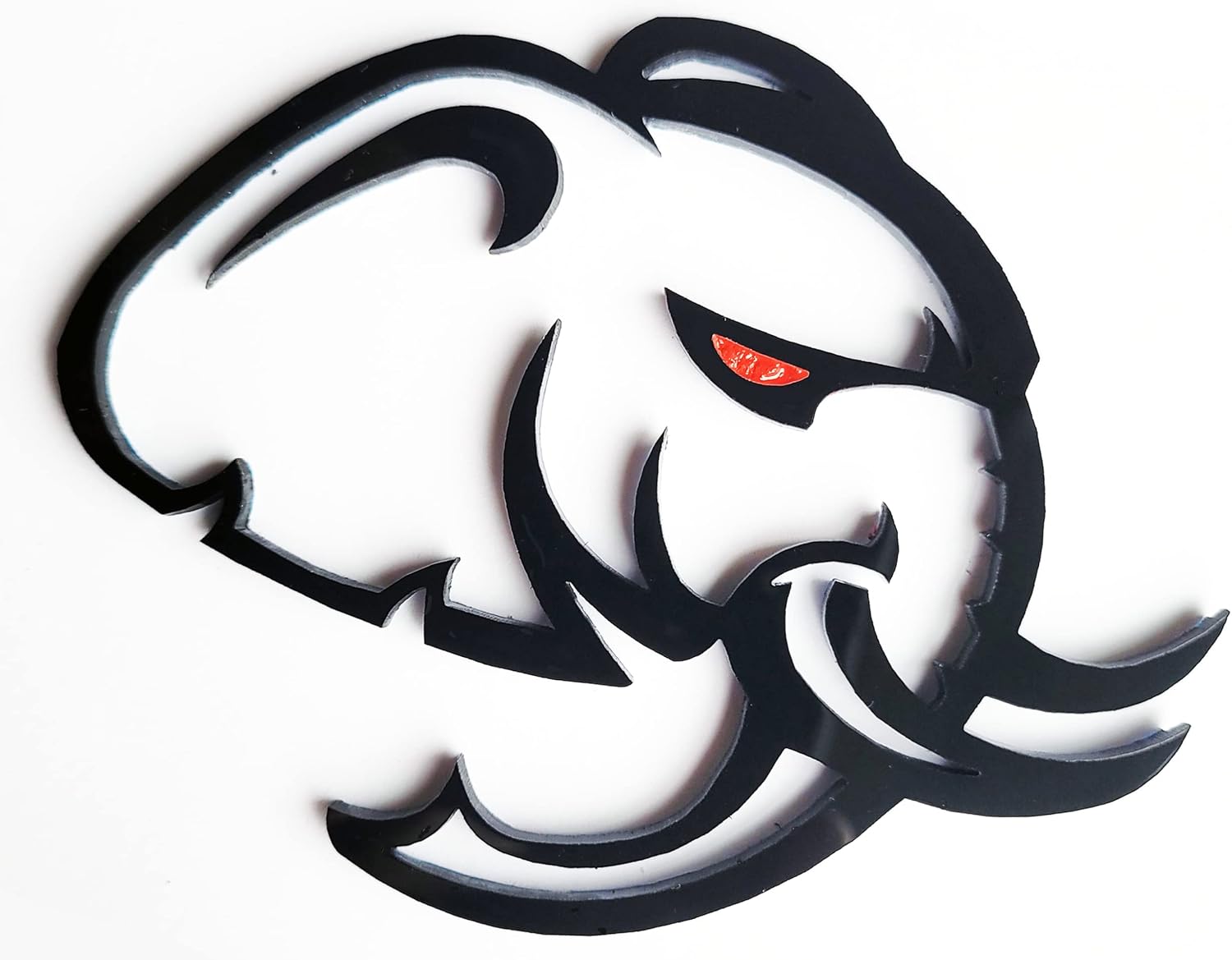 2X Elephant Hellephant 426 Redeye Badge Emblem Logo Compatible with Challenger Charger TRX (3.5" x 3.5", Eye Color Red)