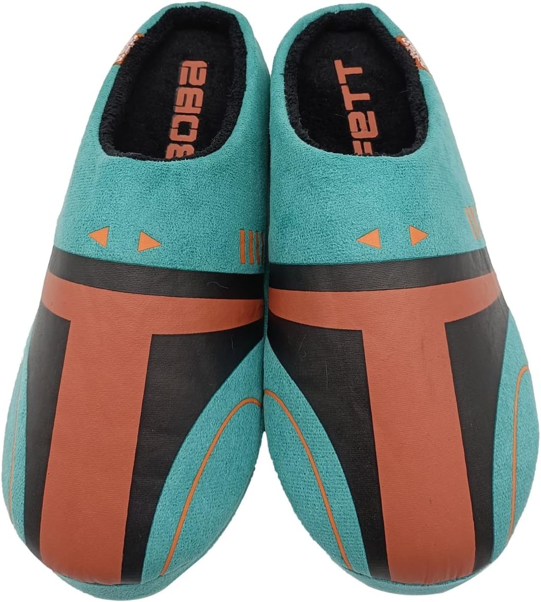 Officially Licensed Boba Fett Star Wars Franchise Design Slippers for Adults