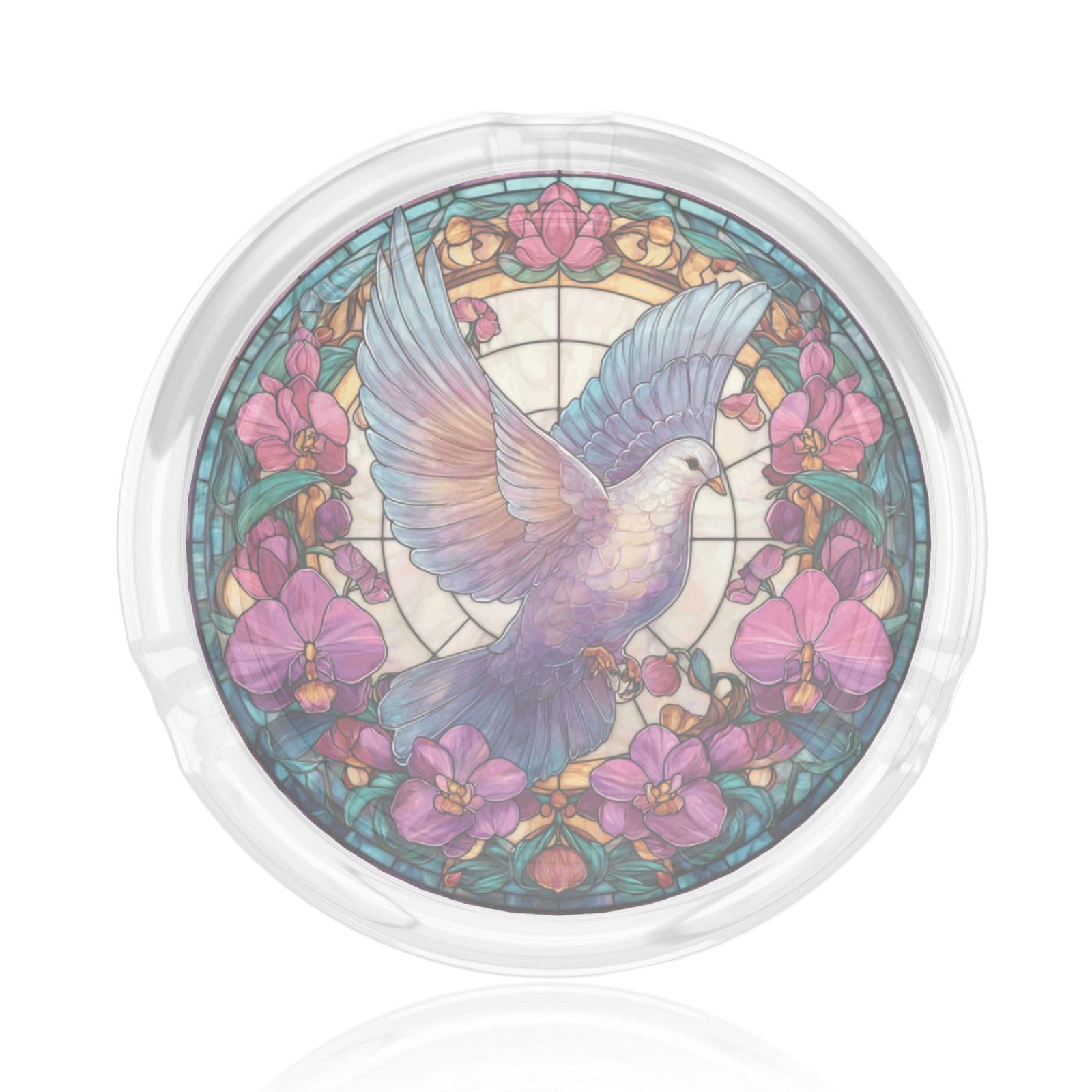 Stained Glass Cute Dove Glass Ashtray For Cigarettes Ash Trays Case For Home Office Decor
