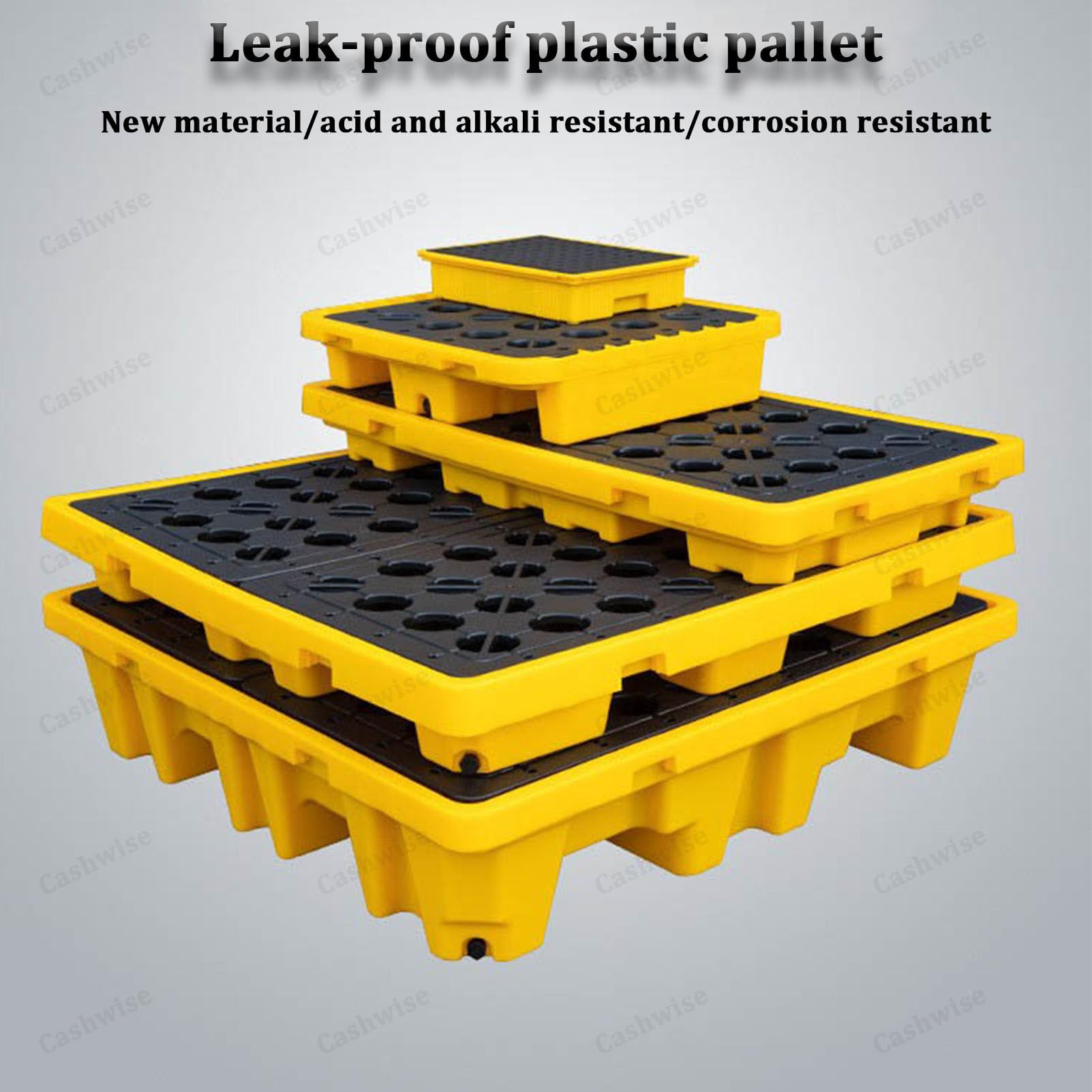 Palette modulaire de confinement des déversements pour stockage industriel de barils de pétrole – Solution robuste et écologique pour une gestion sûre des matières dangereuses