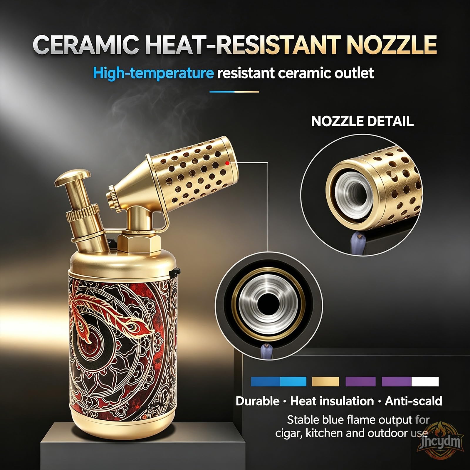 Briquet Torche de Grande capacité, Briquet Butane Coupe-Vent