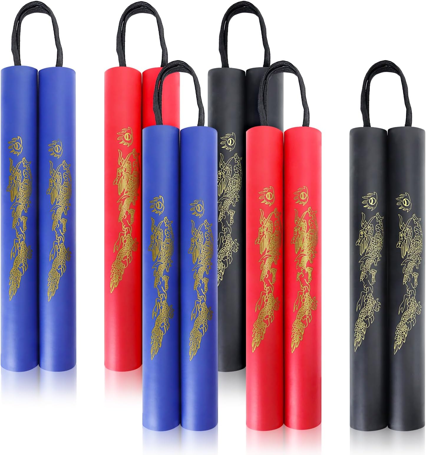 6 Pack Foam Rubber Training Sticks, Martial Art Sticks for Kids & Beginners Practice and Training (6)