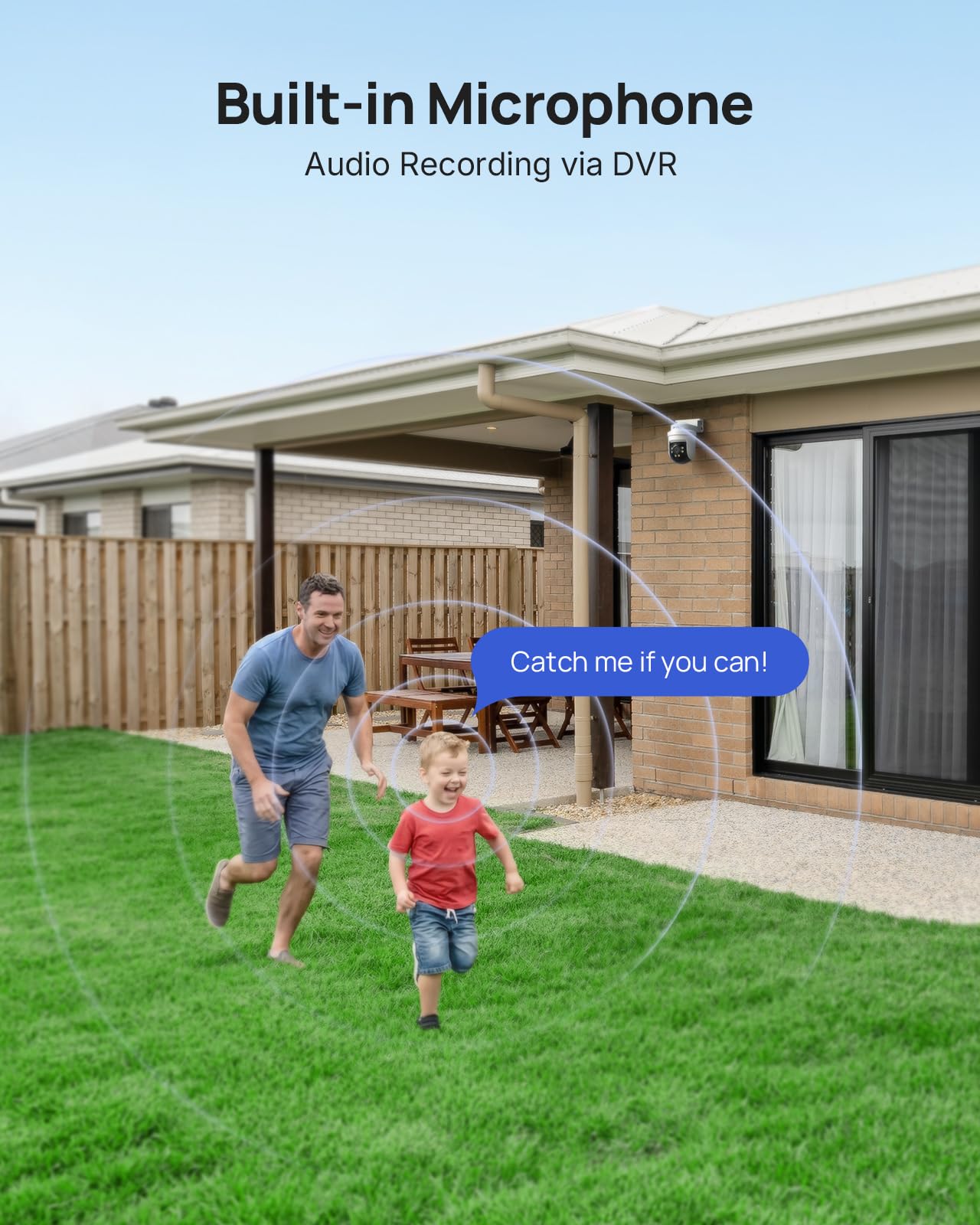 ANNKE 3K Kit Telecamere Videosorveglianza Cablate per Esterni,2X 3K PTZ Telecamere con Audio, 5MP Lite DVR 8 Canali con Rilevamento IA di Persone/Veicoli e Hard Disk 1TB, Registrazione 24/7