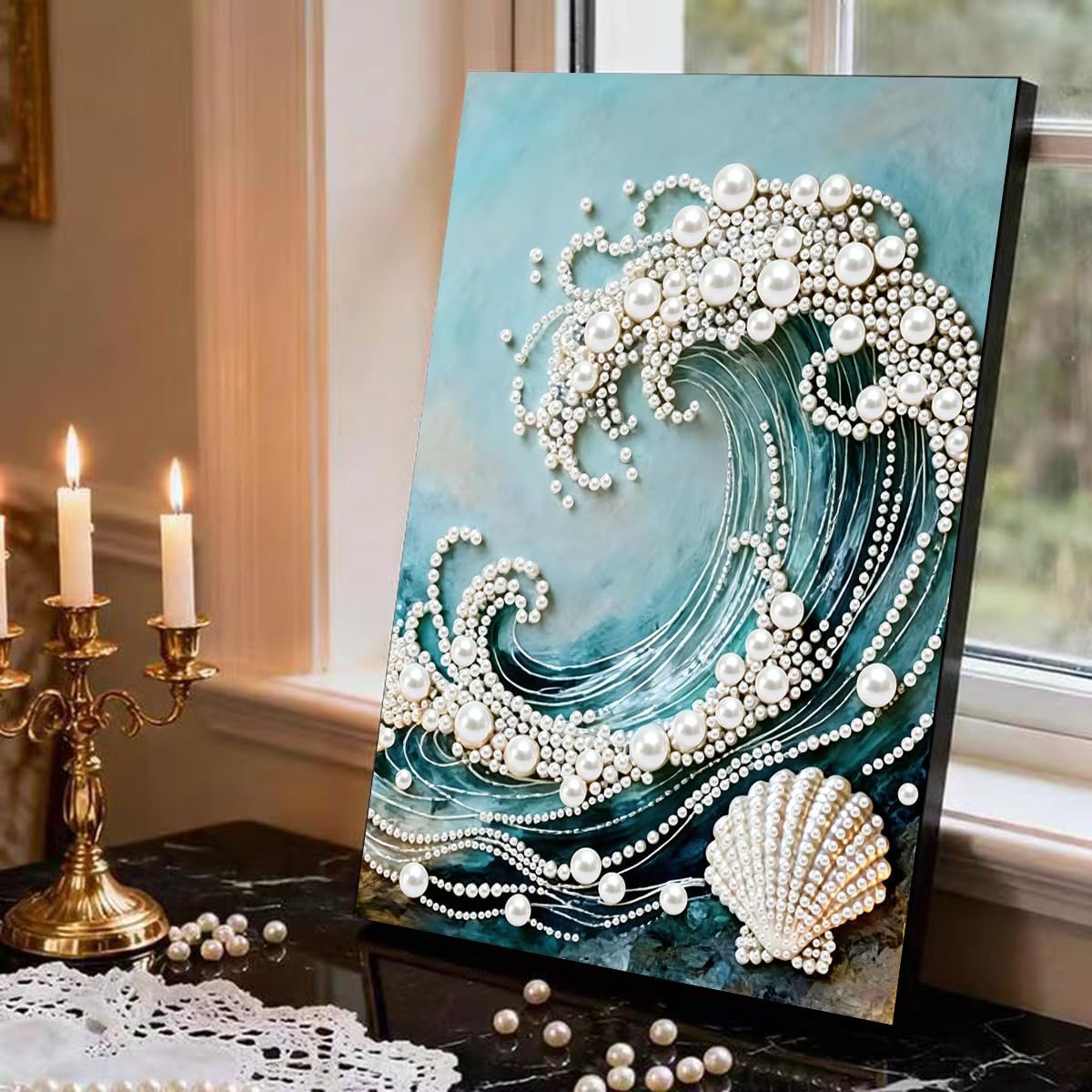 5D Diamond Art Pearl Painting - Wave Design -2 5D Diamond Art Pearl Painting - Wave Design -2