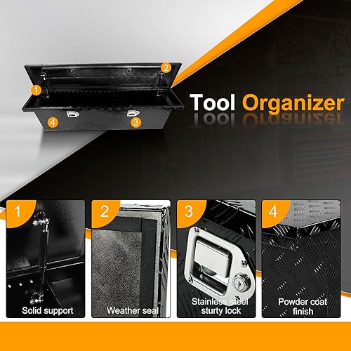 Miniatura 3 de Caja de herramientas tipo crossover profunda de 14 pulgadas de alto x 12 pulgadas de profundidad x 60 pulgadas de largo, caja de almacenamiento de