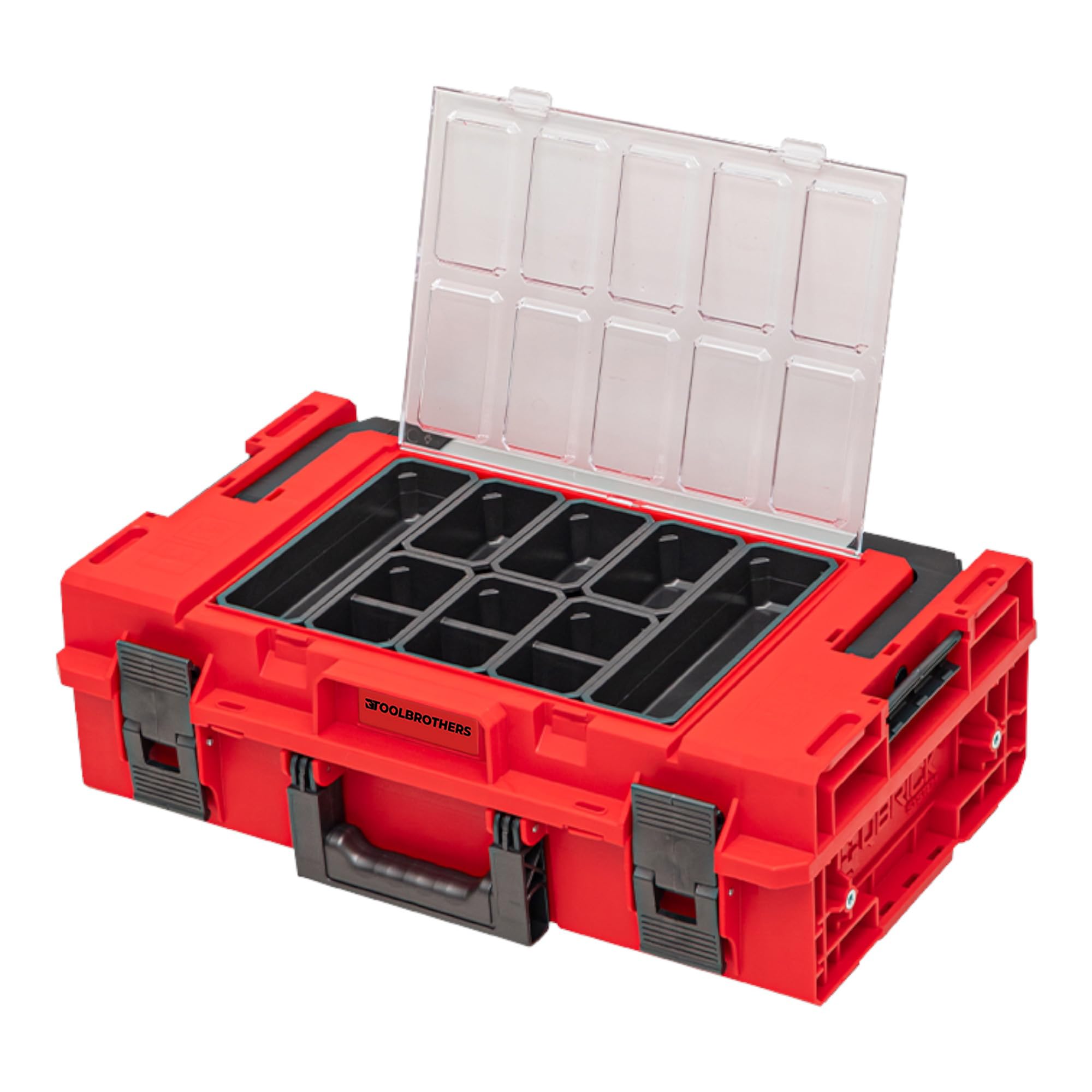 Toolbrothers RHINO ONE 200 2.0 Expert RED ULTRA HD Custom walizka narzędziowa organizer modułowy 585 x 385 x 190 mm 15,4 l można układać w stos IP66