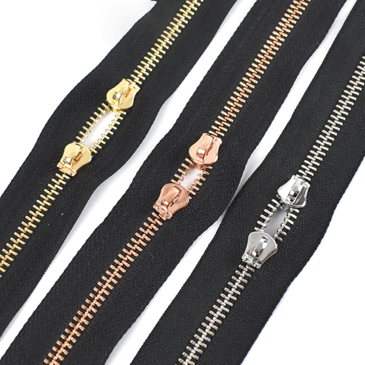 10 Uds 3# 5# 8# 10# deslizador de cremallera para bolsa de cinta con cremallera de Metal cremalleras para ropa Kit de reparación de tirador de cabeza accesorio de bloqueo de cremalleras para equip