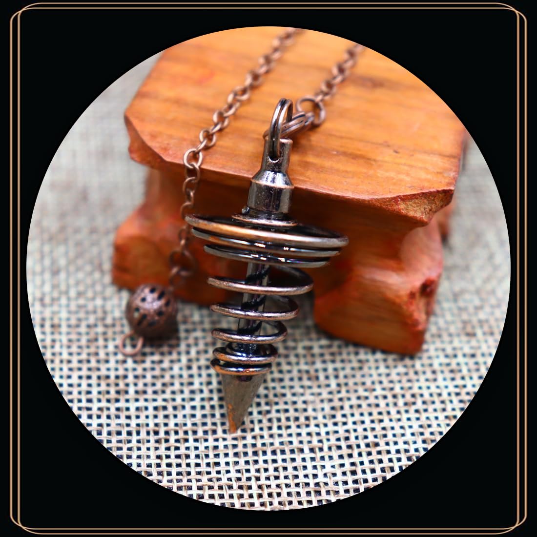 NJCXOLA 2 pezzi a pendolo in rame, per esoterismo in metallo, per divinazione, accessori per tarocchi, regali per gli amanti dei tarocchi