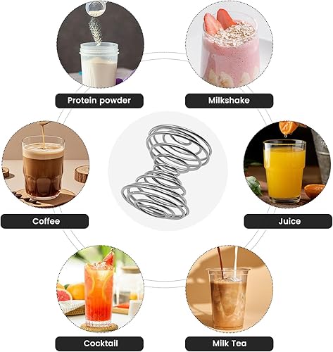 Vista 7 de SNAIL GARDEN Bola agitadora en forma de reloj de arena para una mezcla más suave, bola mezcladora de acero inoxidable resistente de 0.71 oz