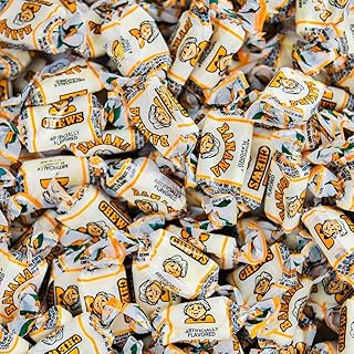 Banana Flavored Fruit Chews, 2 Pounds Bulk