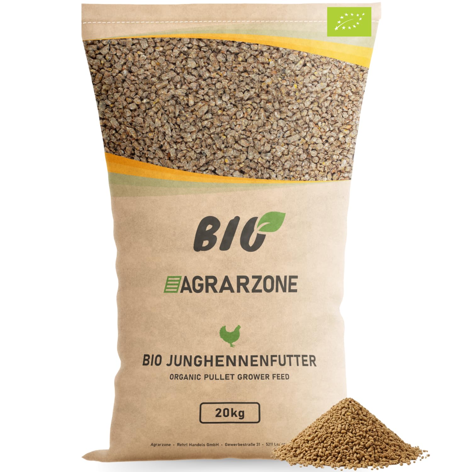 Agrarzone Bio karma dla młodych kur 20 kg – zrównoważona karma dla silnych kur młodych – ekologiczna karma dla kur dla optymalnego rozwoju od 6 do 21 tygodnia
