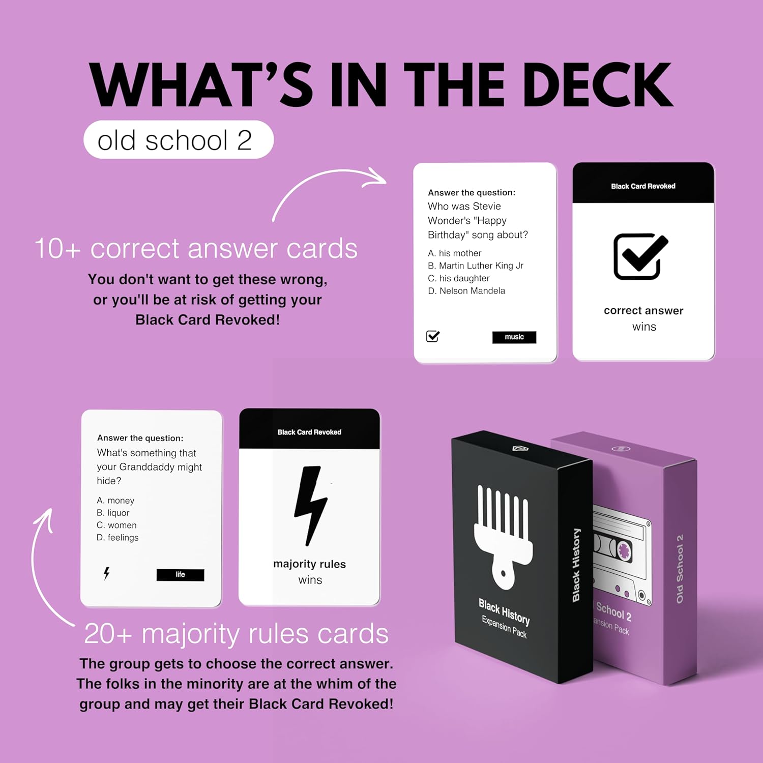 Black Card Revoked: Old School 2 Expansion Pack | Enjoy the Past with the Present | Celebrate Black Culture at the Next Cookout, Game Night, and Holiday