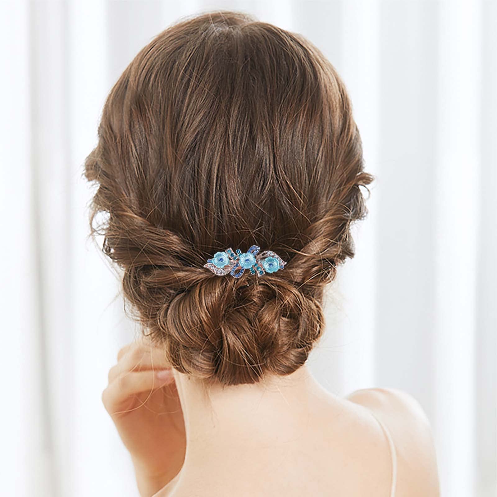 Minkissy 8 Stück Schneeflocken-Haarnadeln – Goldener Haarschmuck Mit Strass Für Damen Und Mädchen, Weihnachts-Accessoire