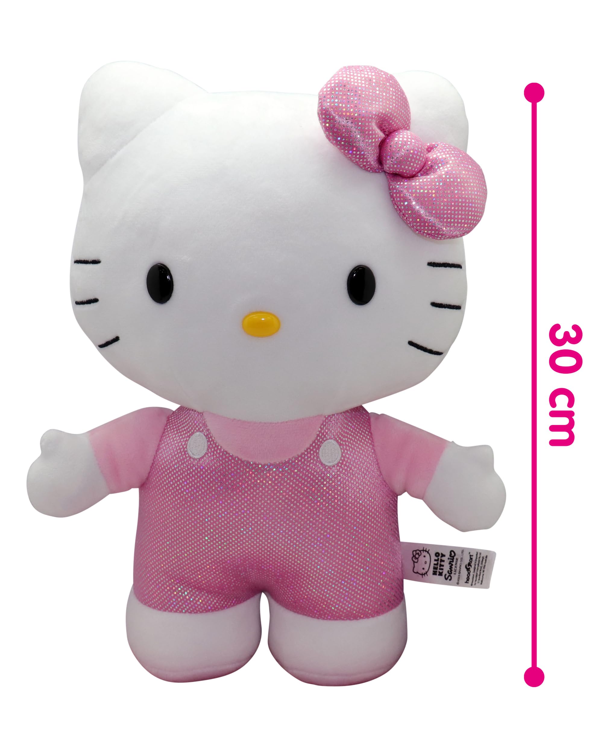 Hello Kitty, Peluche 30 cm, Robe à Pois Roses, 3+, HKT122