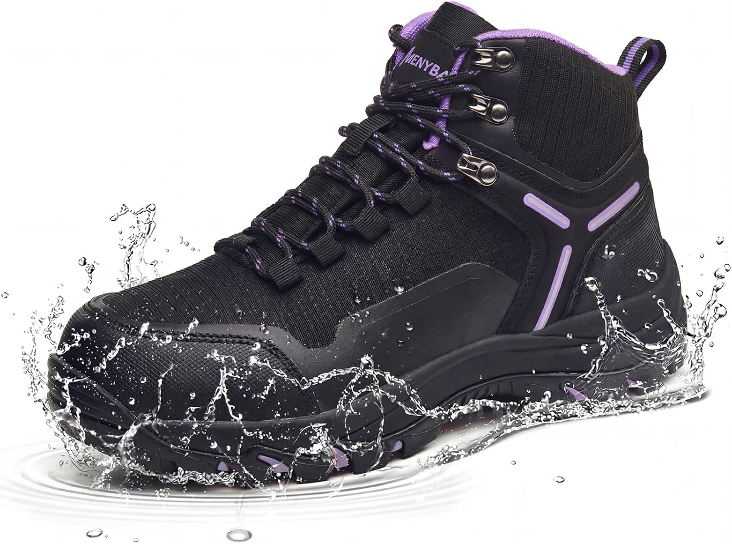 Women's Waterproof Hiking Boots Non-Slip Traction Ankle Support Breathable All-Day Comfort for Outdoor Trekking Camping Trail Walking