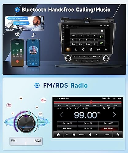 Miniatura 7 de Para Honda Accord 7th 2003 2004 2005 2006 2007 Android Car Stereo con Carplay inalámbricoAndroid Auto 10.1 "Pantalla táctil Autoradio Soporte WiFi