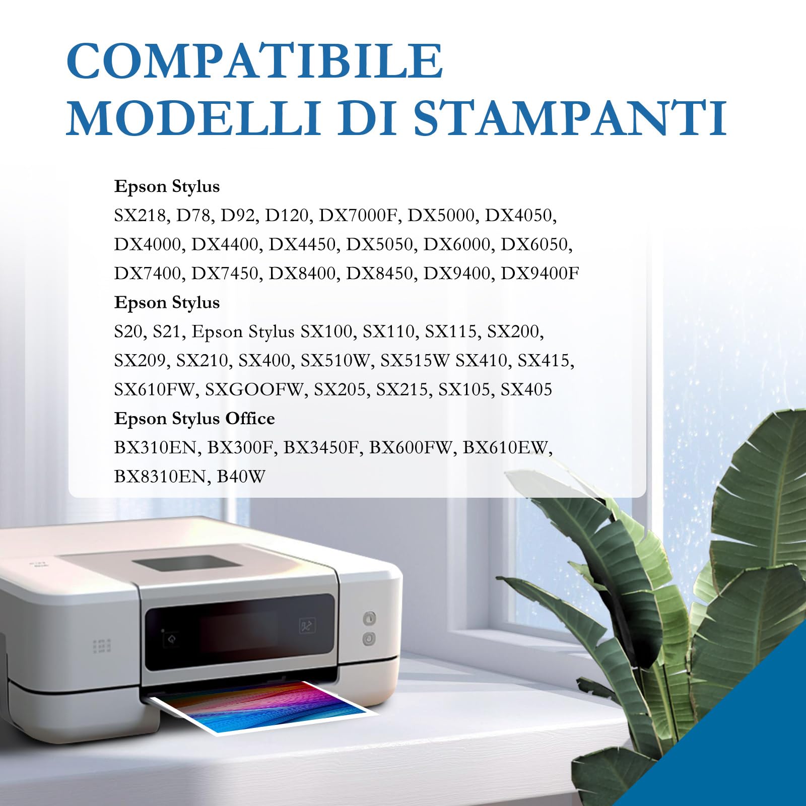paeolos Cartucce T0715 Multipack Compatibile con Epson T0711 T0712 T0713 T0714 per Epson Stylus SX100 SX110 SX200 SX210 SX215 SX218 SX400 SX405 SX410 SX510w DX4000 DX4400 DX7400 DX8400 DX9400F BX300F