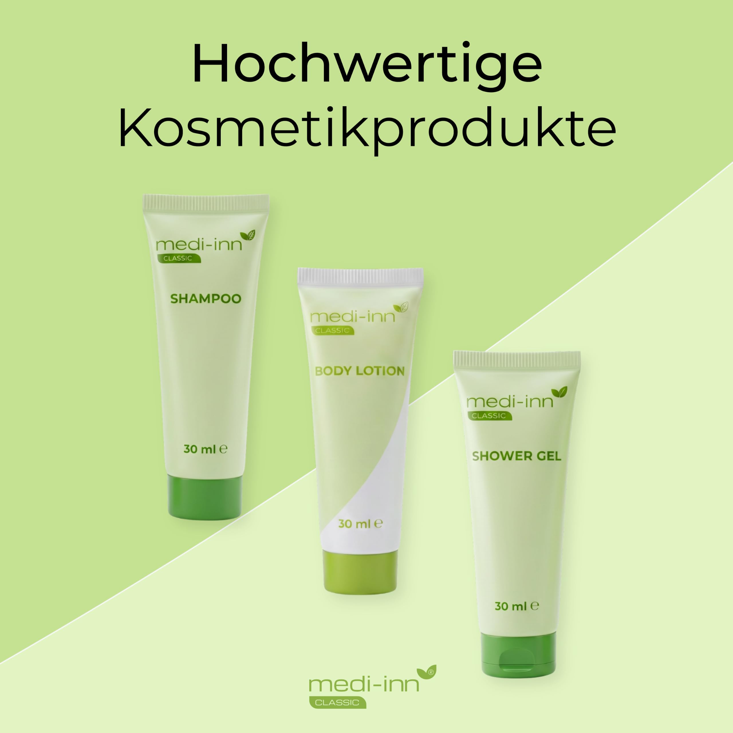 Medi-Inn Reise-Essentials Kulturbeutel transparent, 10-teilig, 20 Stück | Travel Kit fürs Handgepäck: Inhalte je unter 100 ml, für Damen & Herren, komplett bestückt für Flugreisen & Hotel