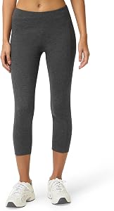 no nonsense Womens Cotton Lounge Capri Legging with Tech PocketLeggings Pants