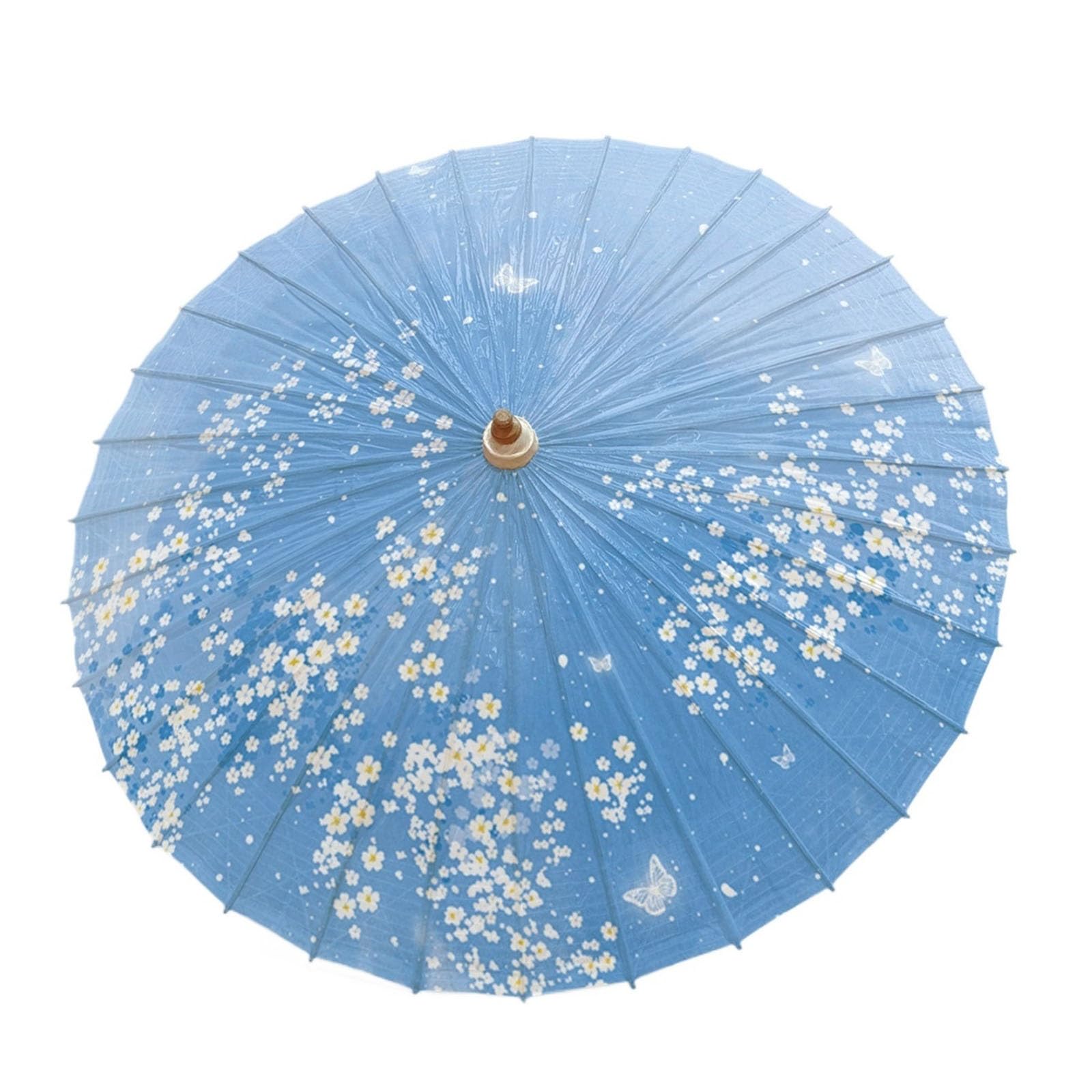 Papierowy Parasol Ręcznie Robione Olej Tungowy Parasol Chiński | Składane Odporne Na Deszcz Ochrona Przed Słońcem Japoński Parasol Do Cheongsam Kempingu Fotografii(Full,84cm,E)