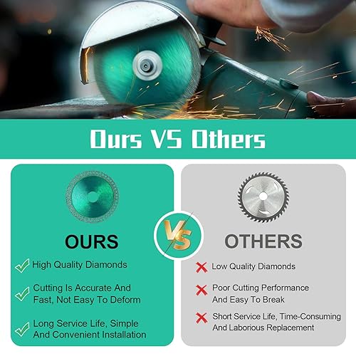 Miniatura 3 de Disco indestructible para amoladora angular, 8 unidades, disco de corte indestructible multifuncional compuesto, orificio interior de 0.78 pulgadas,