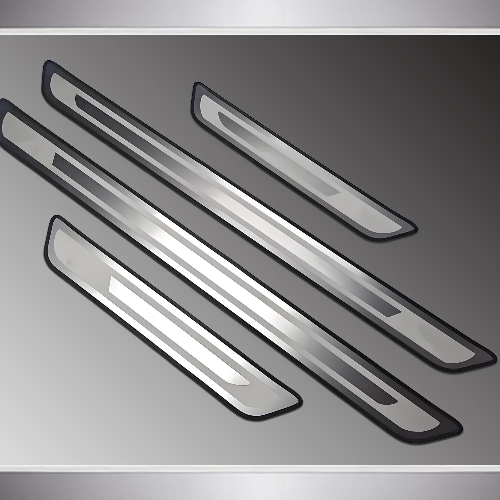 WENINETIES 4 Pcs Door Sill Protectors for BMW iX3 G08 2017-2022 2023 2024, Car Scuff Plate Guards Scratch Resistance Auto Accessories Styling Entry Trim,2