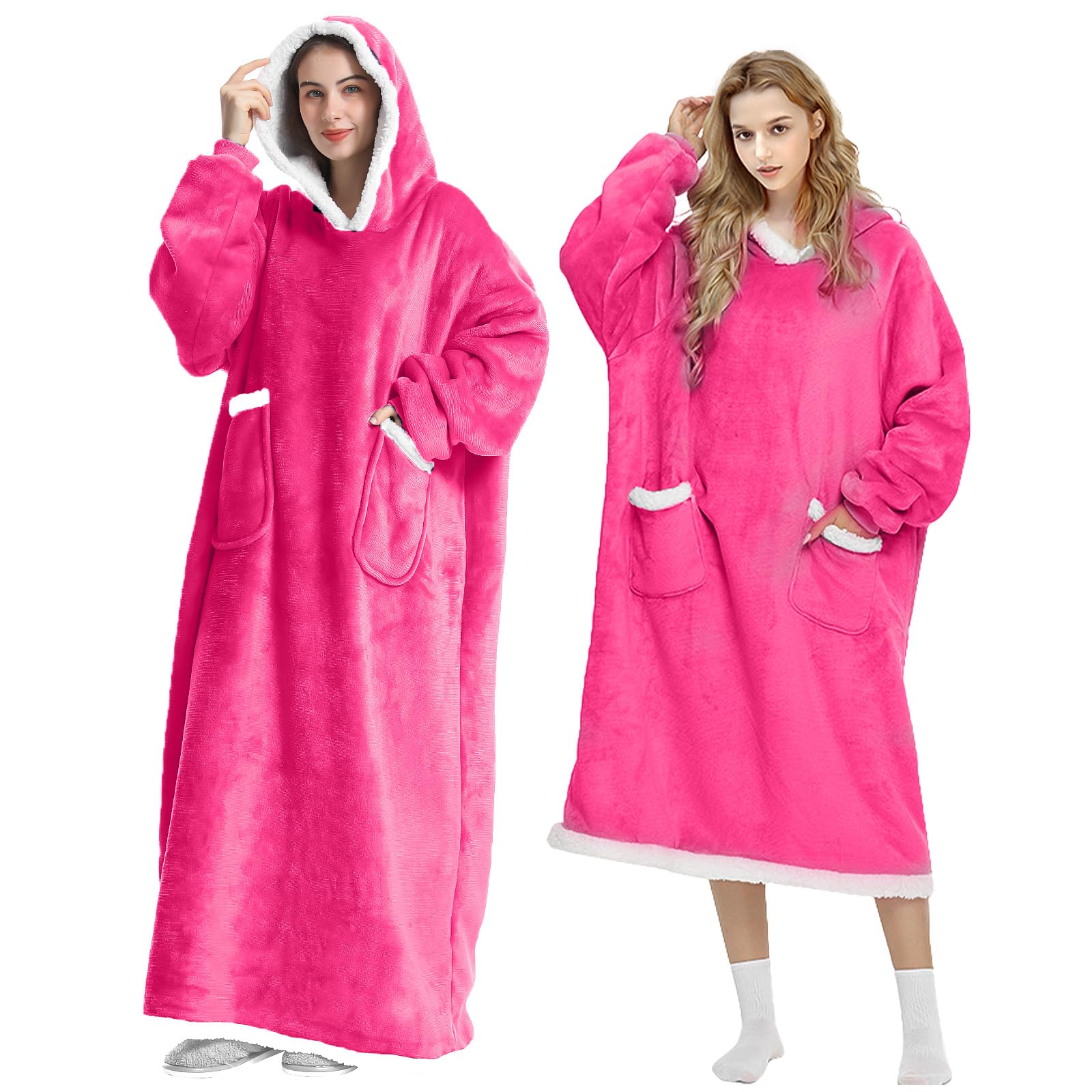 Couverture câline avec manches rose le cadeau idéal pour adultes