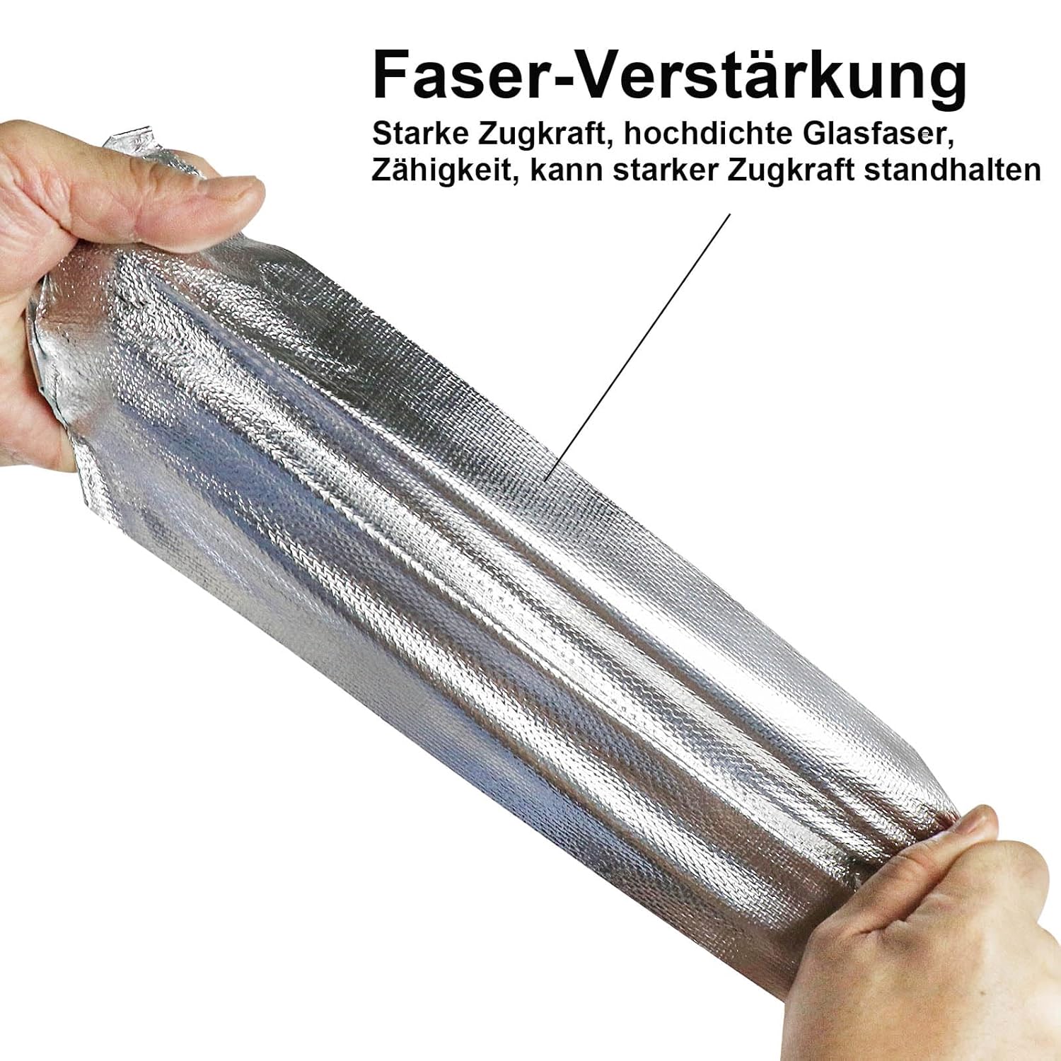 BOMEI PACK Adhesive Aluminum Foil Heat Shield Tape 1Pack 8inch x 66ft, Barrier Fiberglass Thermal Insulation Reflective Material High Temp Protectionn