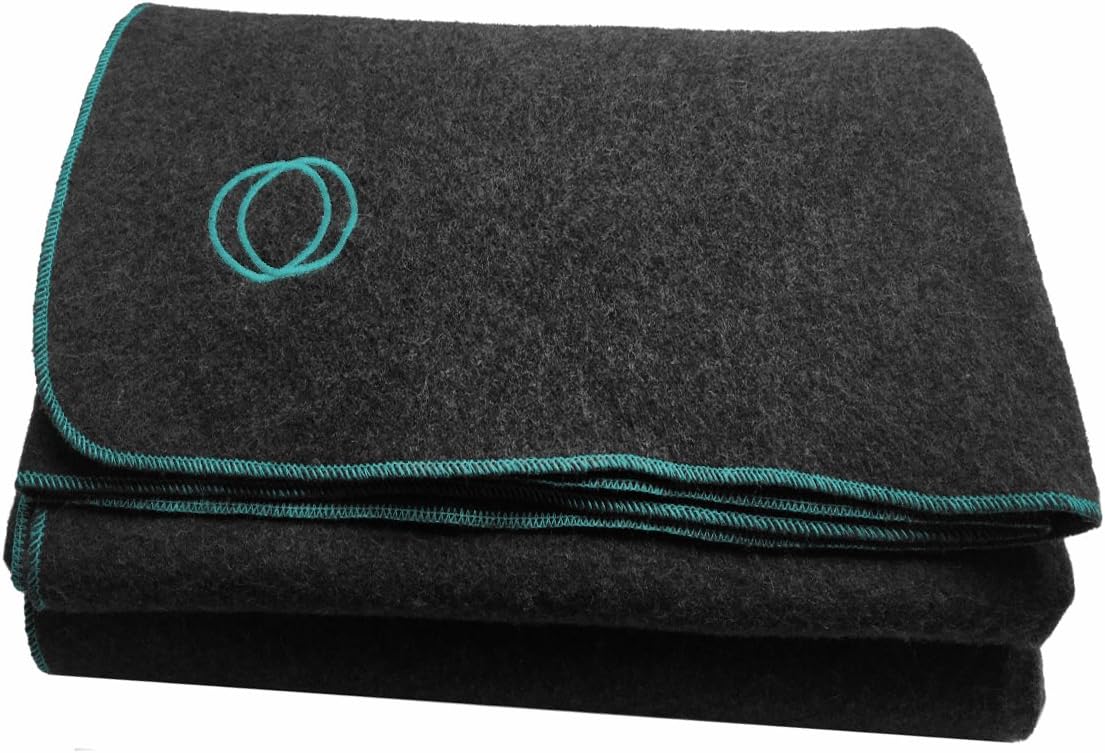 Orion Outpost Trading Co. Vestige Military Wool Blanket, 4.5 lbs, 66" x 84" (Gray/Lt. Blue)